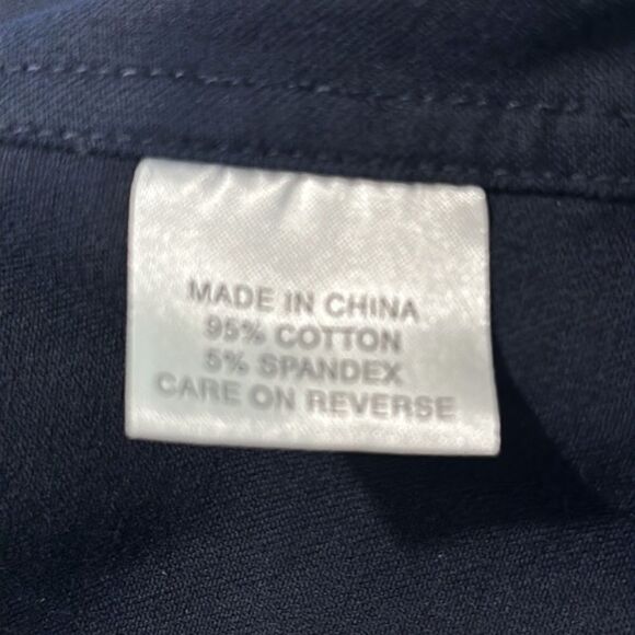 ST John Sport by Marie Gray Navy Blue Zip Front Grommet Trim Sport Coat Jacket - Picture 15 of 16